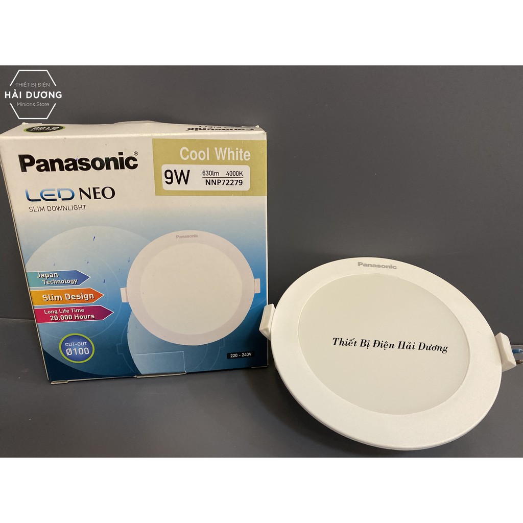 Đèn Led Downlight Âm Trần Panasonic 9w Tròn NNP72279 - Vuông NNP72255 Neo Slim - Hàng Chính Hãng Panasonic