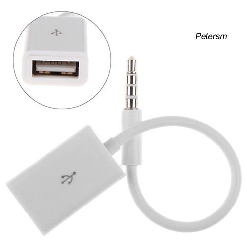 Cáp Chuyển Đổi Âm Thanh Mp3 Đầu Cắm 3.5mm Sang Cổng Usb 2.0 Cho Xe Hơi
