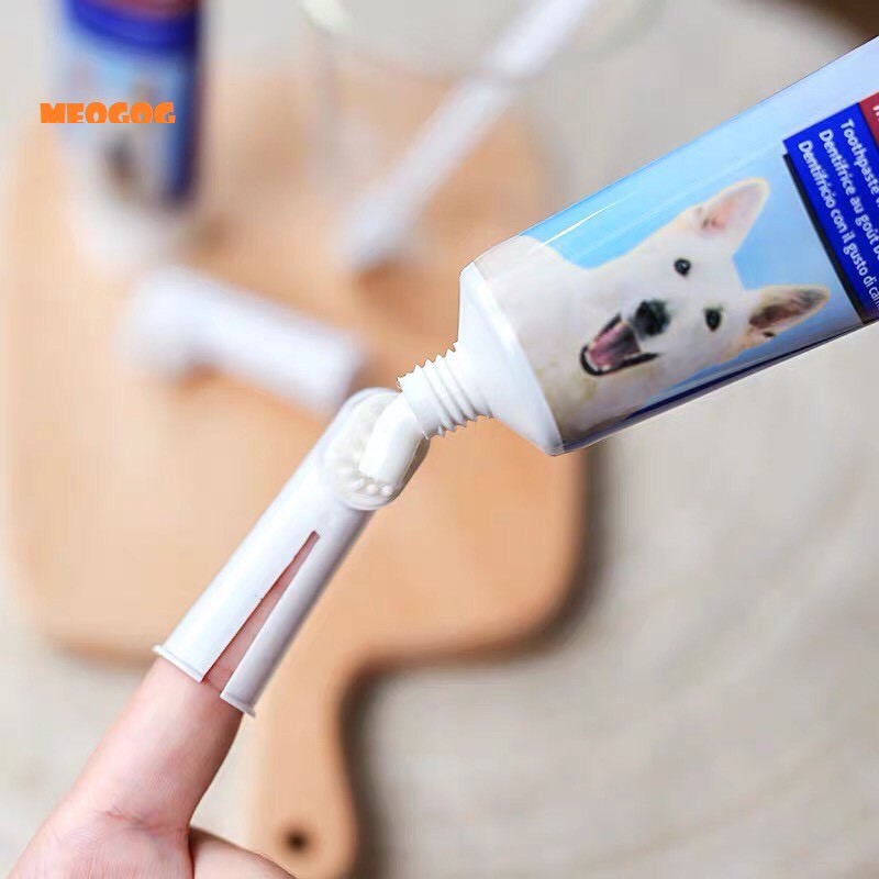 sản phẩm bàn chải + kem đánh răng TRIXIE dành riêng cho chó mèo
