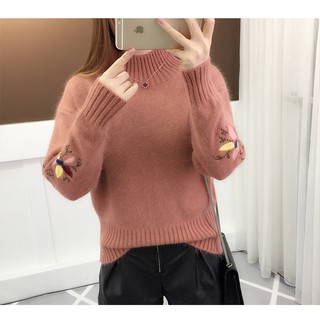 áo len nữ đẹp, áo len thêu hoa tay