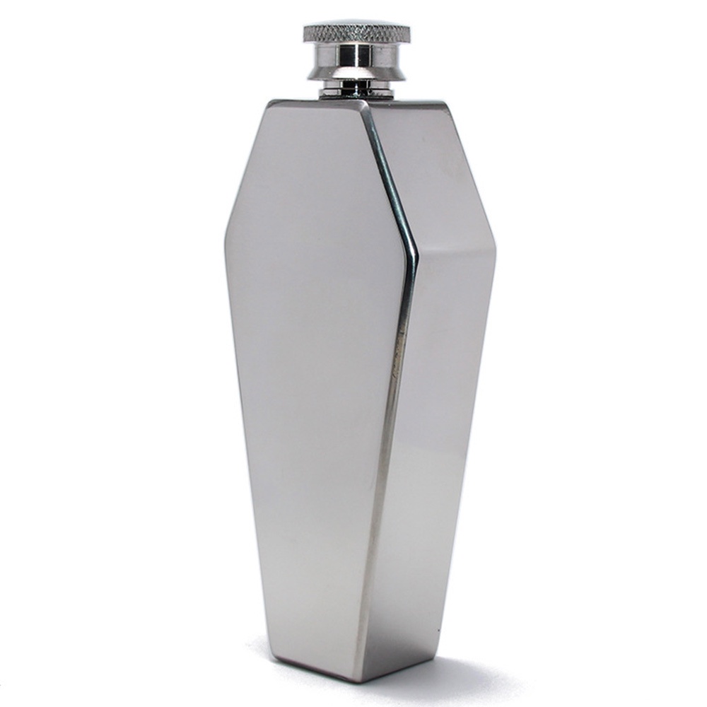 1 Bình Đựng Rượu Mini Bằng Thép Không Gỉ Phong Cách Hip Flask