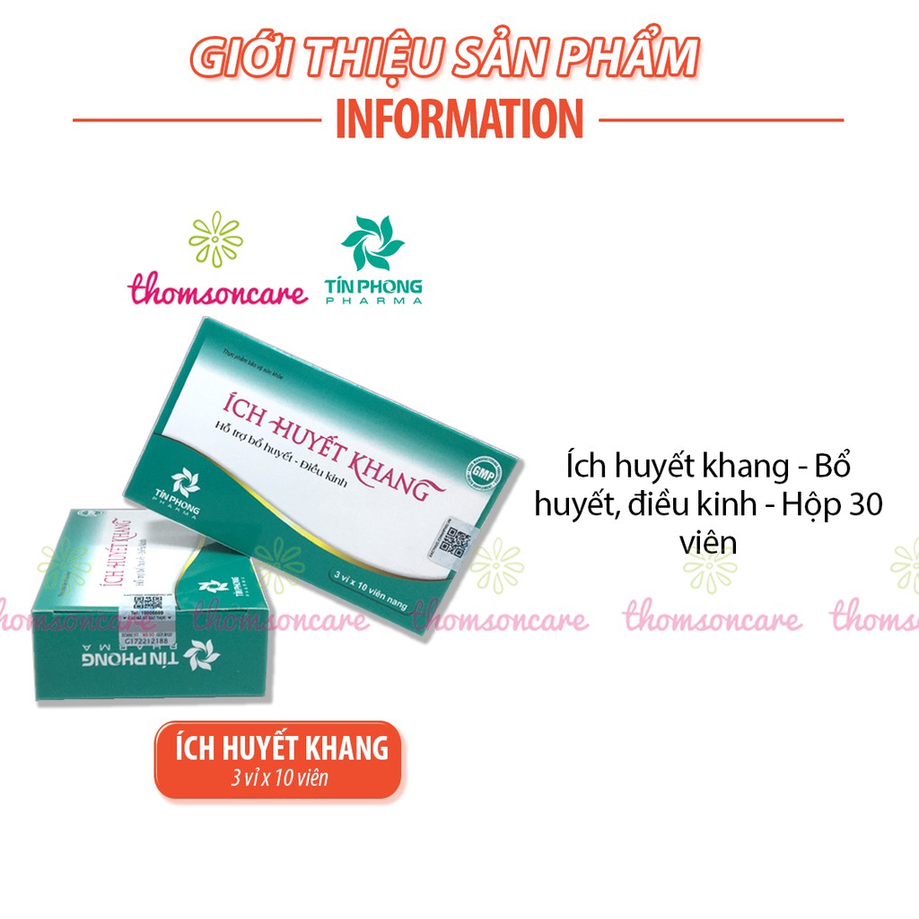 Ích Huyết Khang - Hỗ trợ giảm rối loạn điều hòa kinh nguyệt, đau bụng kinh từ cao Ích mẫu, ngải cứu và thảo dược