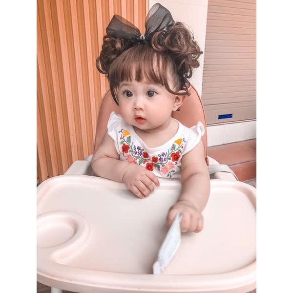 Bờm/ cài tóc giả xoăn cho bé gái