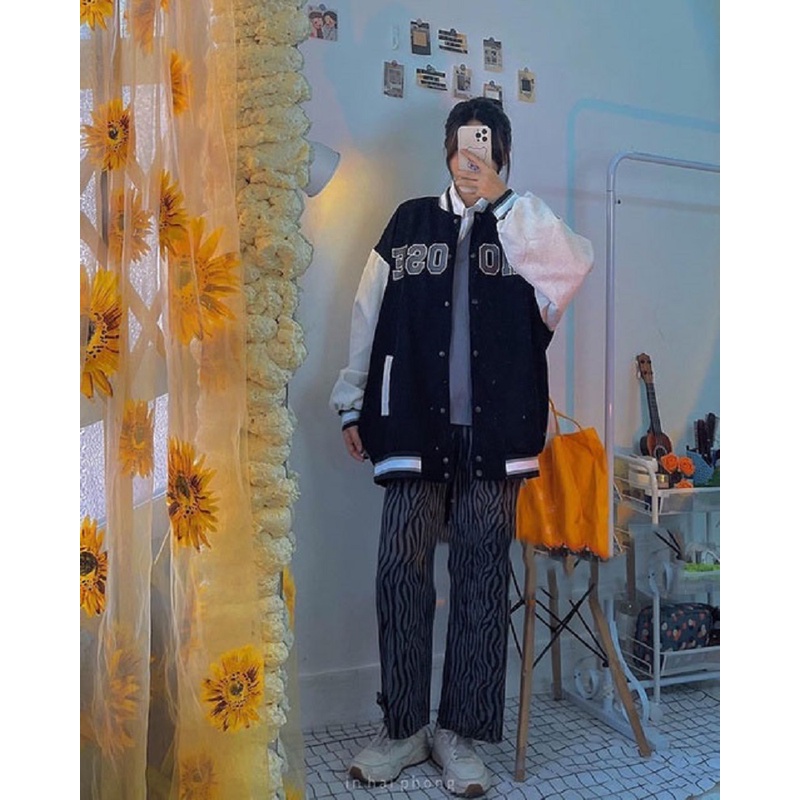 Áo Bomber form rộng dây kéo Ulzzang Áo khoác nhung tăm CHOOSE hot trend thu đông - CUTE_ZOO