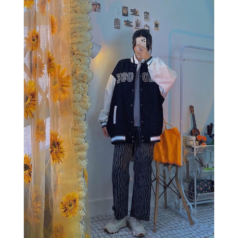 Áo Bomber form rộng dây kéo Ulzzang Áo khoác nhung tăm CHOOSE hot trend thu đông - CUTE_ZOO