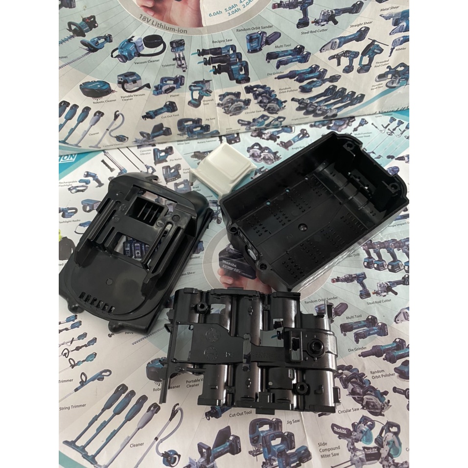 Vỏ thay thế vỏ zin Makita BL1850B, khay mạch như Zin. BN.
