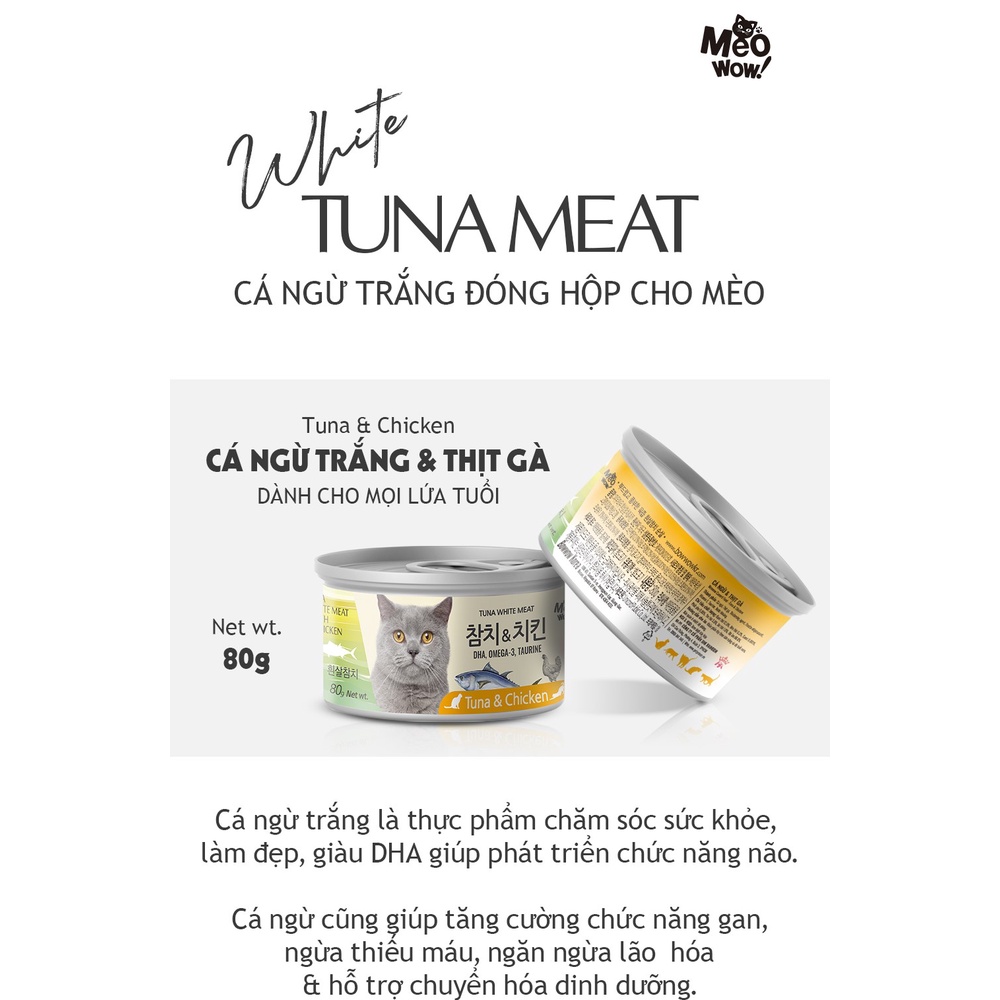 [PATE CHO MÈO] Thịt hộp Meowow nhập khẩu Hàn Quốc cho chó mèo 80gr - Pate cho mèo - Ăn vặt cho mèo