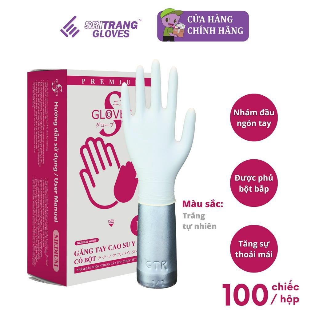 Găng Tay Cao Su Y Tế Sgloves Latex Có Bột 5.0G 100 Chiếc/Hộp