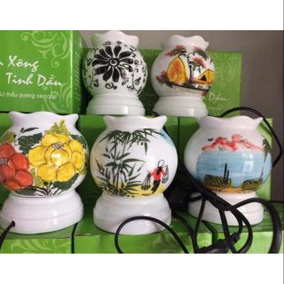 ĐÈN XÔNG TINH DẦU gốm sứ bát tràng sezi h12xr8cm