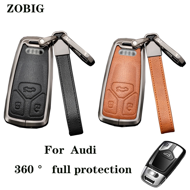 Vỏ Bảo Vệ Chìa Khóa Điều Khiển Từ Xa Bằng Hợp Kim Kẽm Cho Xe Hơi Audi A4 Q7 Q5 TT A3 A6 SQ5 R8 S5