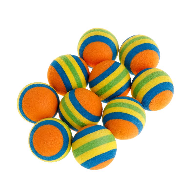 Set 10 Quả Bóng Eva Mềm Nhiều Màu Sắc Dùng Làm Đồ Chơi Cho Thú Cưng