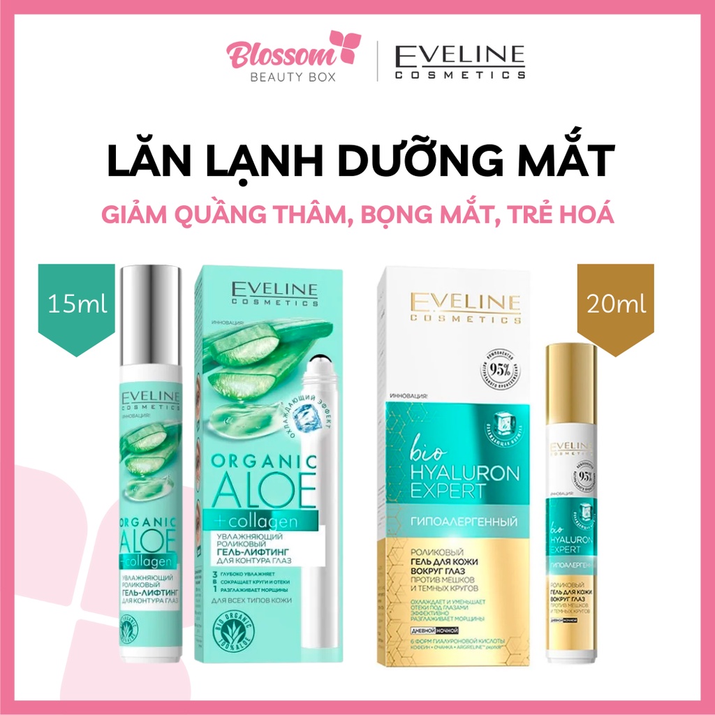 Lăn mắt lạnh Eveline Rollon Hyaluronic 2 in 1