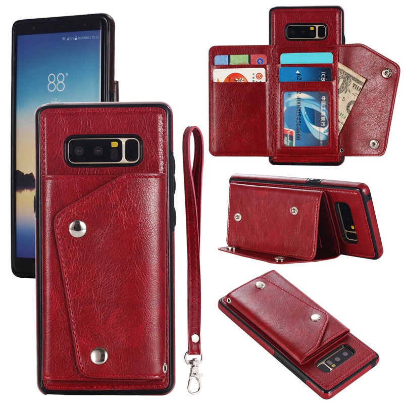 Bao da điện thoại bảo vệ toàn diện, tiện lợi và thời trang cho Samsung Note 8 Note 9 S9 S9 Plus S8 S8 Plus S7 S7 Edge | BigBuy360 - bigbuy360.vn