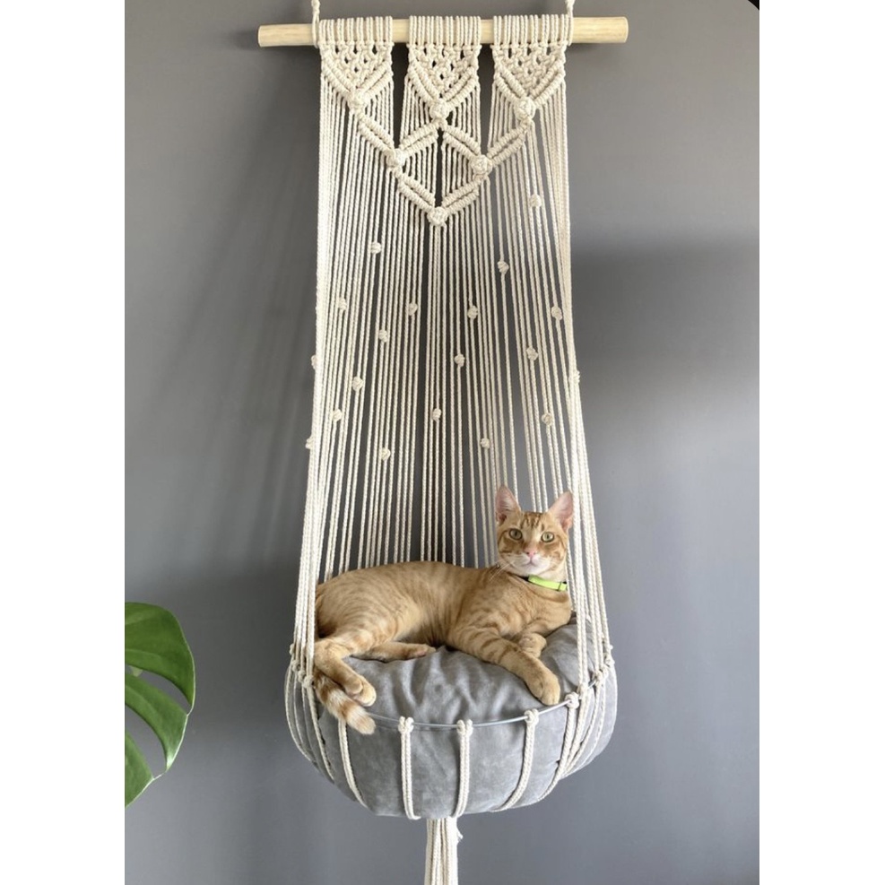 Võng treo macrame cho mèo