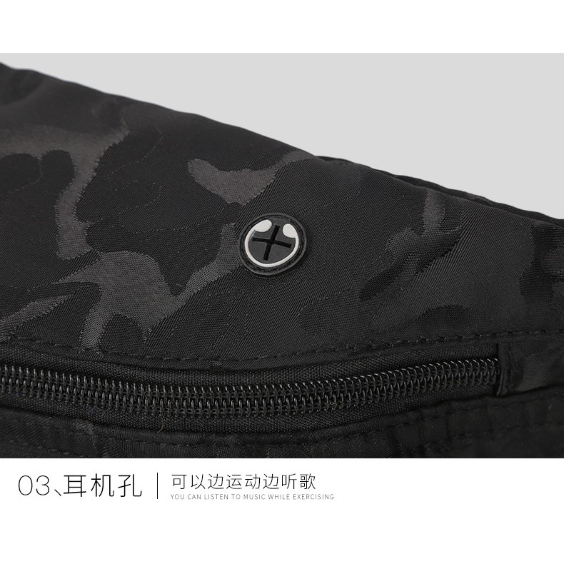 Túi đeo hông vải oxford kết hợp nylon họa tiết rằn ri thời trang cao cấp cho nam | BigBuy360 - bigbuy360.vn