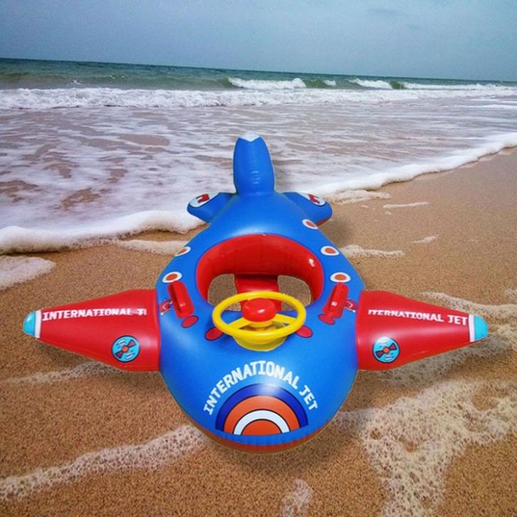Phao bơi cho bé KOGANO phao bơi chống lật có xỏ chân họa tiết máy bay dễ thương cho trẻ em SS-001400