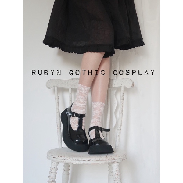 [Sẵn]Tất lolita ren thêu hoa co giãn, tất cosplay ren09