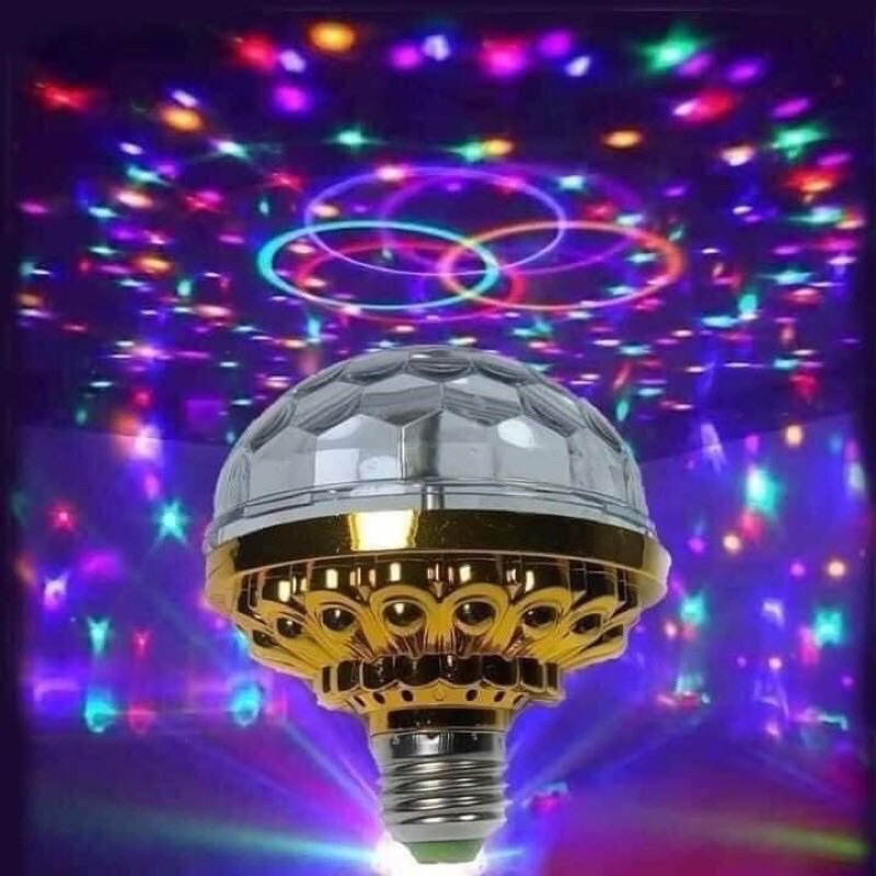 đèn cầu xoay led 7 màu sân khấu đuôi E27 (có kèm đuôi)
