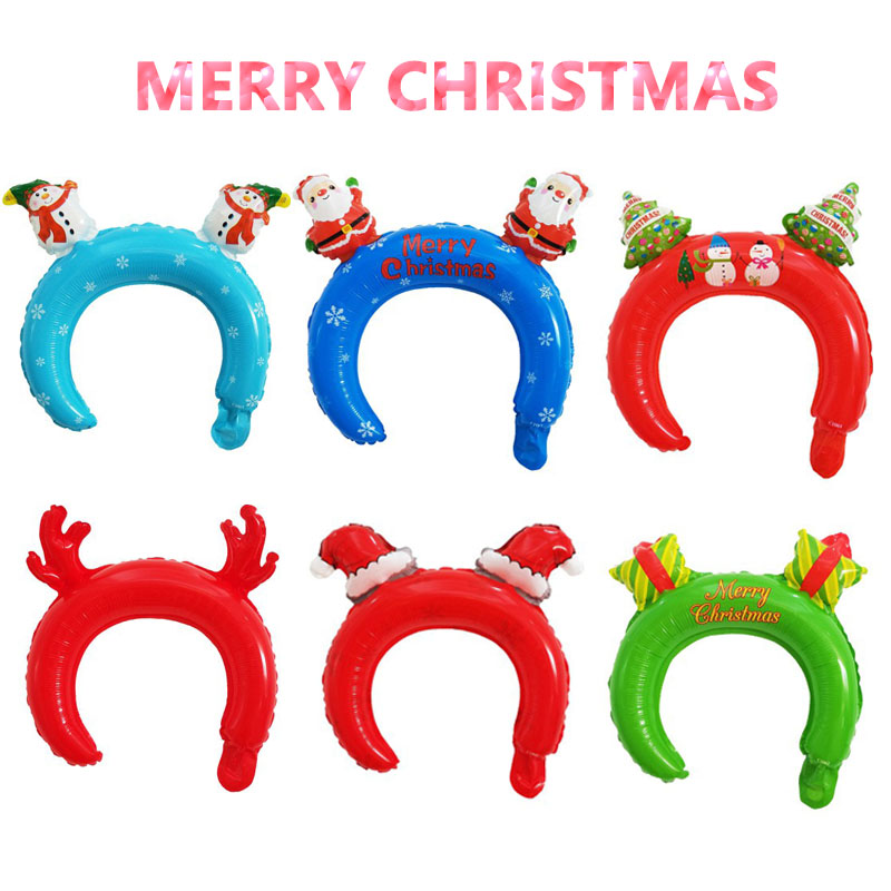 Halloween Christmas Cartoon Headband Animals Cartoon Aluminum Balloons Holiday Events Party Toys Cosplay Headbands Balloons