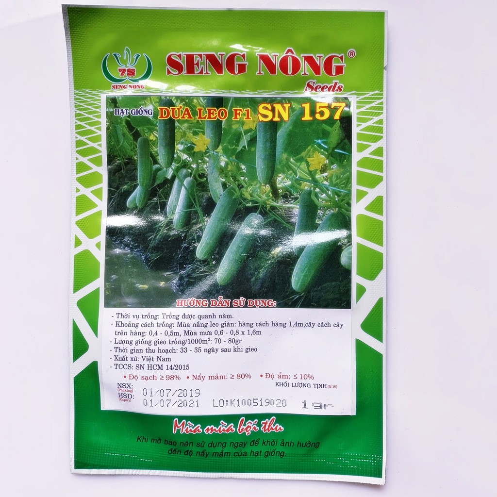 Hạt Giống Dưa Leo F1 Dễ Trồng NongNghiepXanh, hat giong sach thuy canh, thuy sinh