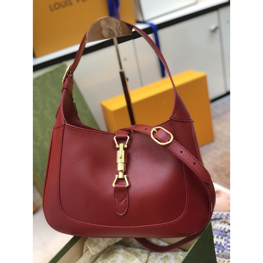 Túi quai da bầu super màu đỏ size 28cm