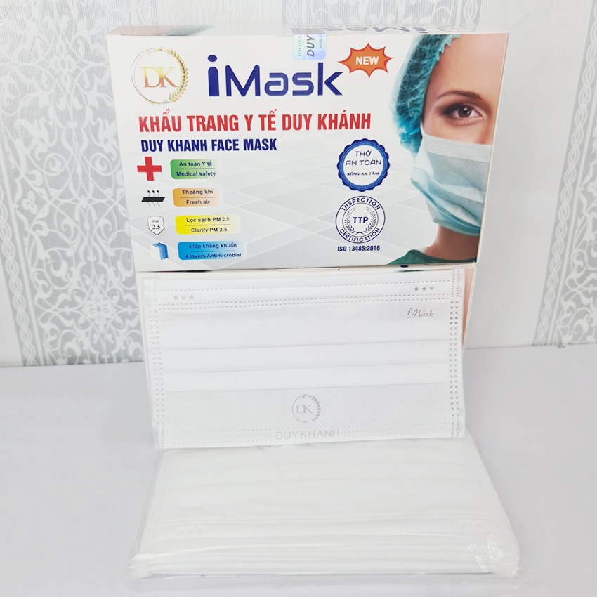 Khẩu trang y tế kháng khuẩn 4 lớp chống bụi hàng xuất khẩu cao cấp có 3 màu trắng, xanh, xám KT001 - LAKA FASHION