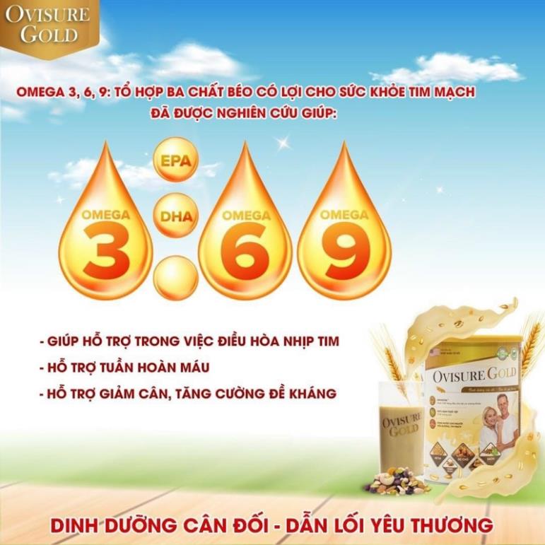 Sữa hạt xương khớp Ovisure Gold giúp xương chắc khỏe lon 650g chính hãng