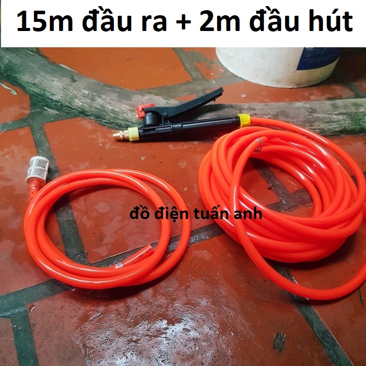 bộ dây vòi dùng cho máy rửa xe,tưới cây mini 12v - máy bơm nước mini 12v - phun sương đa năng