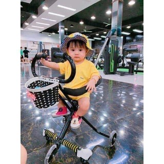 XE SIÊU THỊ 5 bánh GẤP GỌN CÓ GIỎ