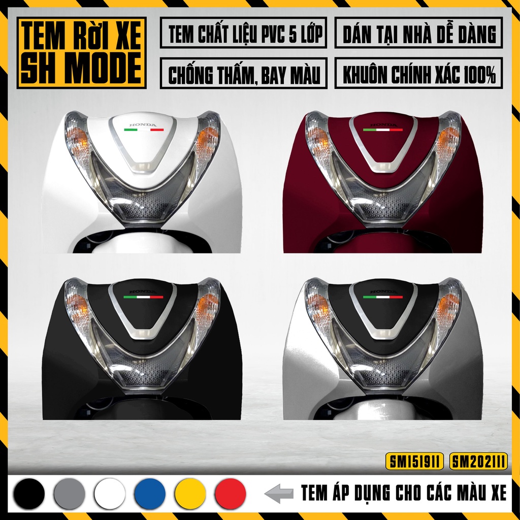 Tem Xe SH Mode Mẫu Matrix Italy | SM11 | Decal Performante Dán SH Nữ Đẹp, Chống Nước, Chống Phai Màu