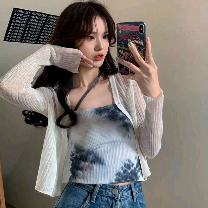 Áo 2 dây loang dây chéo cổ hàng QC