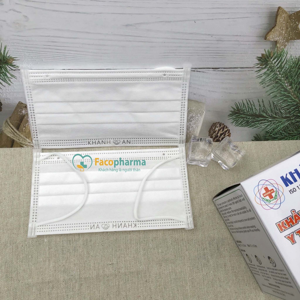 Khẩu trang y tế 4 lớp kháng khuẩn cao cấp Hộp 50 cái Khánh An