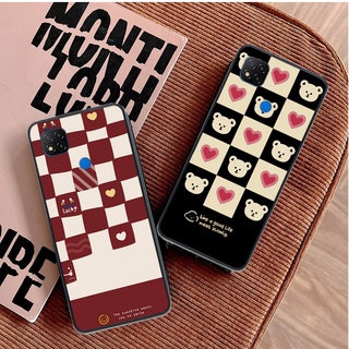 ốp lưng điện thoại Xiaomi redmi 9c ô vuông , kẻ sang trọng, dễ thương