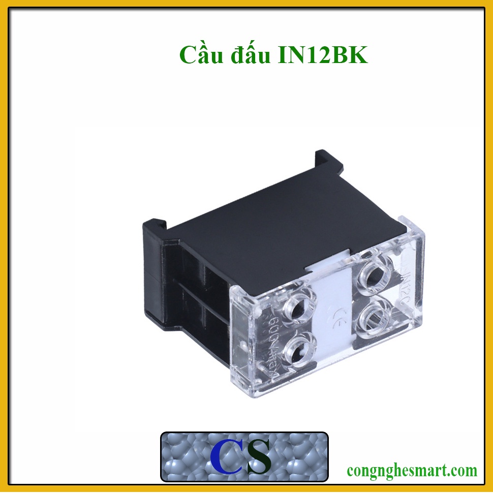 Cầu đấu dây điện 4 cổng 2 đầu IN-12BK