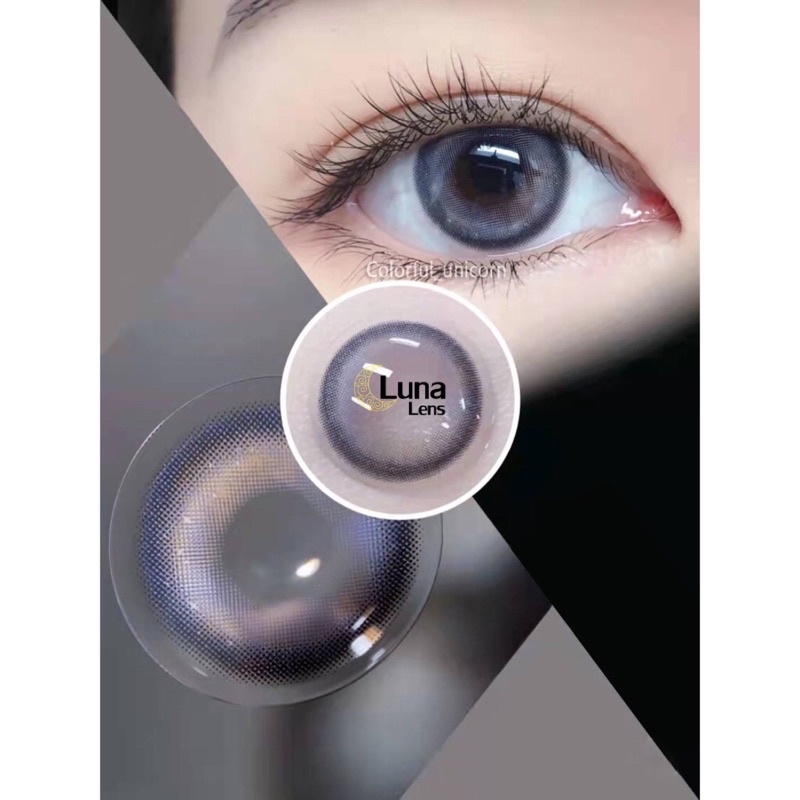 MỘT ĐÔI KÍNH ÁP TRÒNG MÀU XÁM TÍM PIZZA GRAY SIÊU ÊM SIÊU MỀM NỘI ĐỊA TRUNG QUỐC - LENS CÓ ĐỘ CẬN