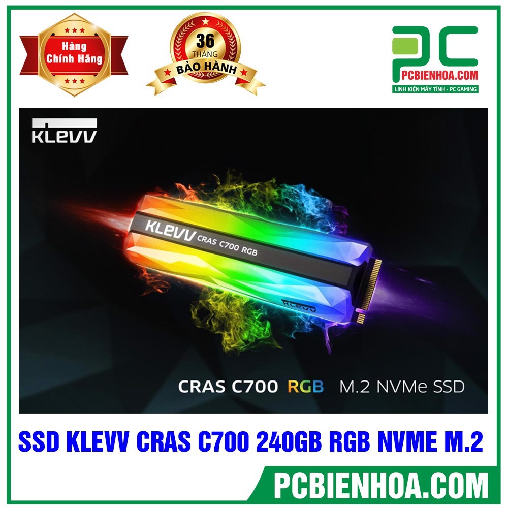 Ổ cứng SSD CRAS C700 RGB 240GB M2 NVME Gen3x4 chính hãng