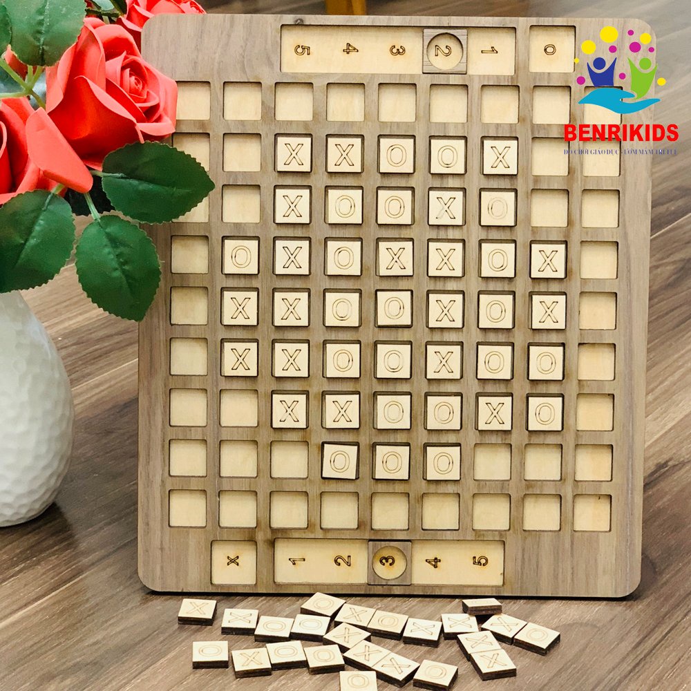 Cờ Caro Kết Hợp Cờ Sudoku Bằng Gỗ BENRIKIDS Có Thang Chia Tỷ Số Tiện Lợi