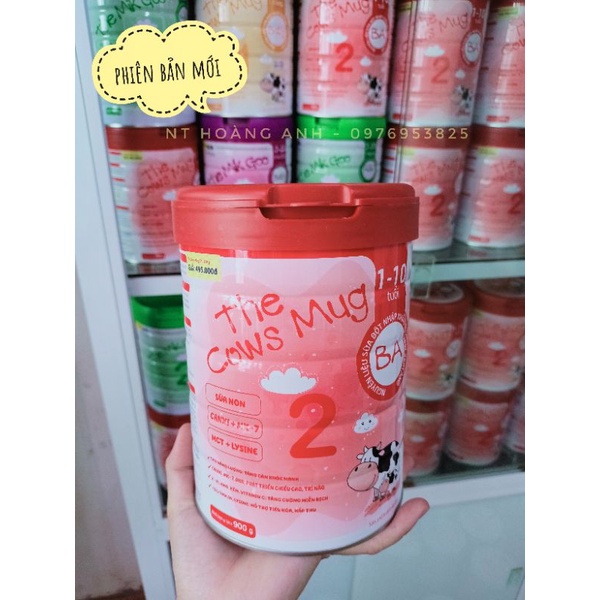 Sữa The Cows Mug số  2 , dành cho bé 1-10 tuổi , bé tăng cao tăng cân phát triển toàn diện 900g
