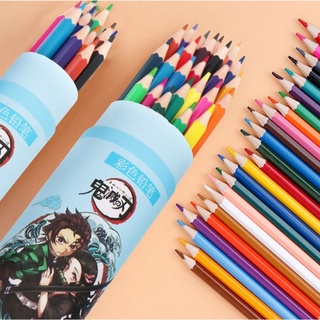 Set 12 bút chì màu họa tiết hoạt hình Graffiti độ thumbnail