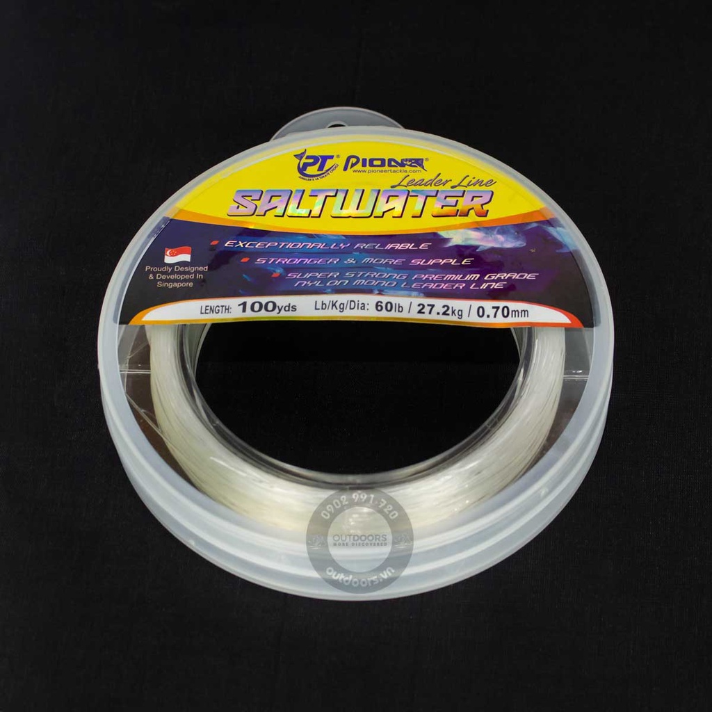 Dây cước câu cá tàng hình Pioneer SaltWater Leader 100yds