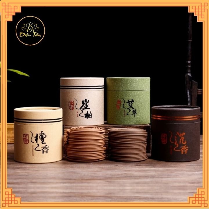 Lư xông trầm hương bằng đồng tặng nhang vòng, trụ cắm nhang và lót chống cháy.