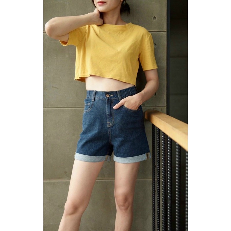 short jeans lưng thun