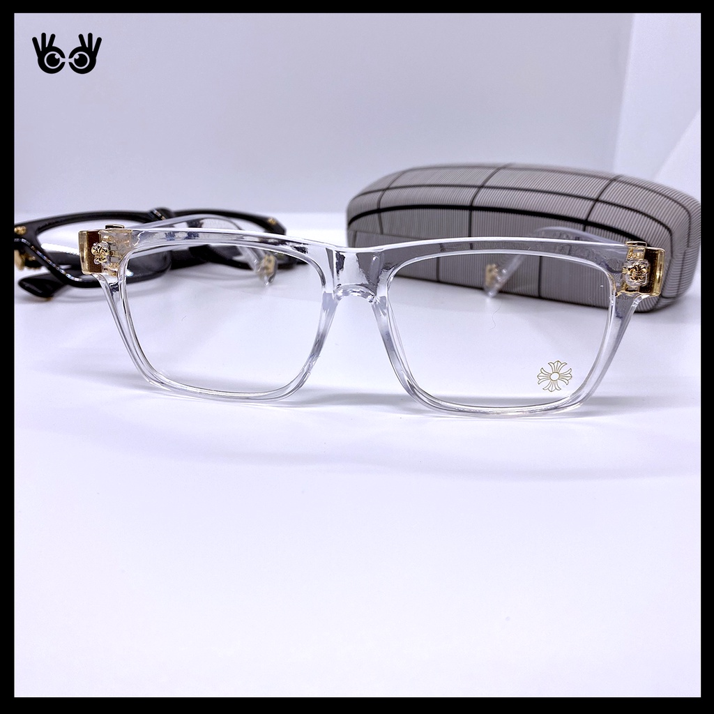 Gọng kính Chrome Heart Nam Nữ Cao Câp Tròng 0 Độ Kiểu Dáng Hàn Oversize Hot Trend GKC001