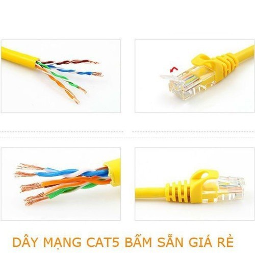 Dây Mạng Bấm Sẵn cat 5e Dài 2M- 3M- 5M cao cấp