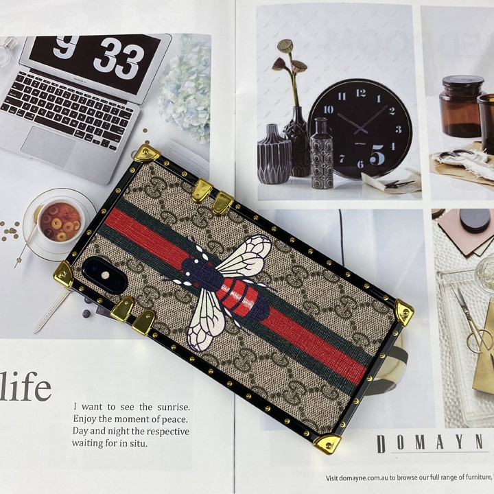 Ốp Lưng Vuông In Hình Con Ong G.U.C.C.I cho iPhone 7/8/7Plus/8Plus/X/XS/XSMAX/11/11Pro/11ProMax - Mã TZAC286