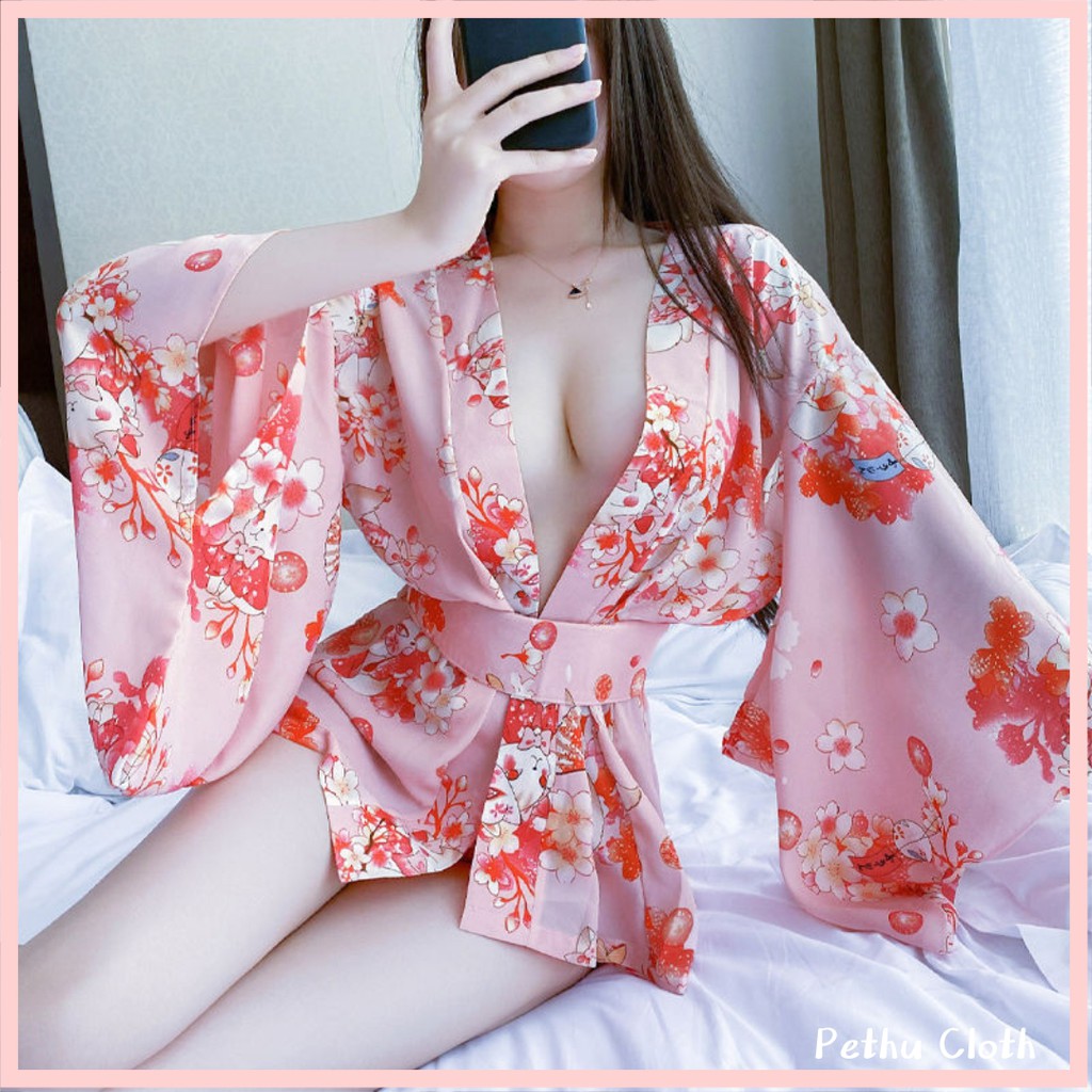 （Q1, HCM）❤️ Đồ ngủ sexy❤️Đầm ngủ kimono cosplay Nhật Bản nàng Geisha Nhật Bản gợi cảm + quần lót 40-65kg---Không vớ--003 | BigBuy360 - bigbuy360.vn