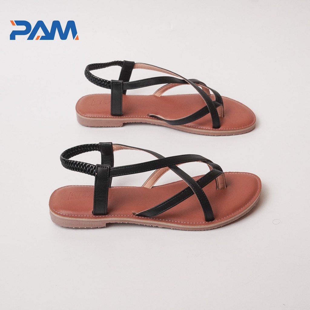 Sandal Nữ PAM Giày Việt - Chất Lượng Việt Quai Chéo Thun Co Giãn Đế Bệt Thời Trang - SDQG09 - 5 Màu - Size 36-39