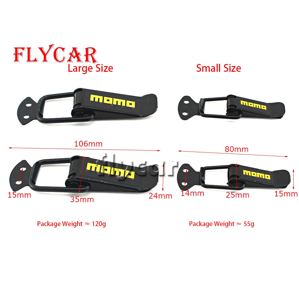 Set 2 Kẹp Khóa Cố Định Tấm Cản Trước Xe Hơi Sparco Mugen Nismo MOMO Ralliart HKS OMP TRD STI TYPE-R