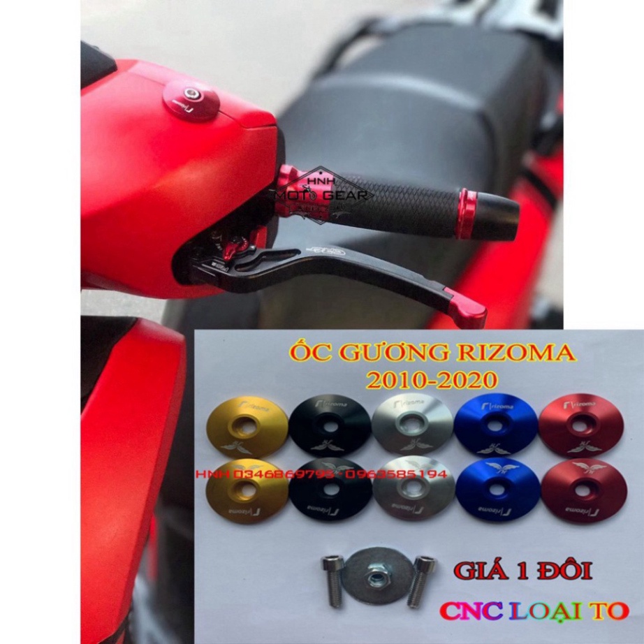 [Mã LIFEAU5SALE giảm 20k đơn 50k] Ốc Gương Rizoma Cắt CNC Cho SH 2010-2020