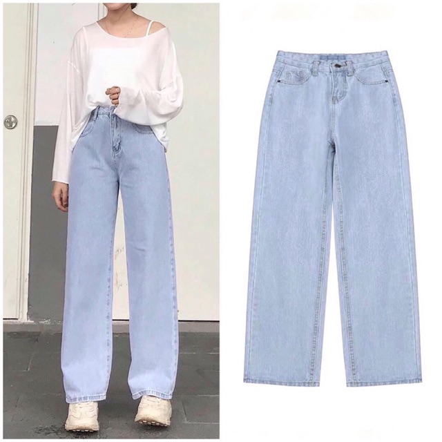 [TẶNG KÈM THẮT LƯNG] Quần Jean ống rộng Simple Jeans Unisex | BigBuy360 - bigbuy360.vn